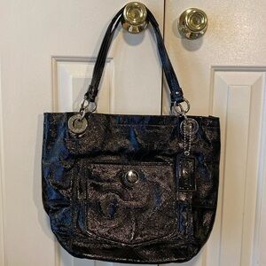 Coach Black Monogrammed Tote Bag in Like New Condition